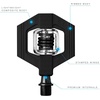 image:imageCrankbrothers Candy ClipIn MTB Bike Pedal  GravelXCTrail Lightweight Bicycle Pedal 4 Sided Entry Customizable Float Premium BearingsBlack