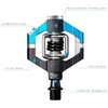 image:imageCrankbrothers Candy ClipIn MTB Bike Pedal  GravelXCTrail Lightweight Bicycle Pedal 4 Sided Entry Customizable Float Premium BearingsElectric blue and black