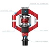 image:imageCrankbrothers Candy ClipIn MTB Bike Pedal  GravelXCTrail Lightweight Bicycle Pedal 4 Sided Entry Customizable Float Premium BearingsRed