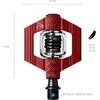 image:imageCrankbrothers Candy ClipIn MTB Bike Pedal  GravelXCTrail Lightweight Bicycle Pedal 4 Sided Entry Customizable Float Premium BearingsRed