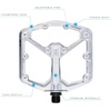 image:imageCrankbrothers Stamp Flat MTB Pedals  SizeSpecific Lightweight Versatile Durable Bike PedalsHigh Polish Silver