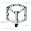 image:imageCrankbrothers Stamp Flat MTB Pedals  SizeSpecific Lightweight Versatile Durable Bike PedalsRaw and silver
