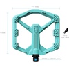 image:imageCrankbrothers Stamp Flat MTB Pedals  SizeSpecific Lightweight Versatile Durable Bike PedalsTurquoise